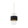 Quorum International Raymond 12" Wide Pendant Matte Black/Aged Brass