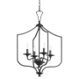 Quorum International Maryse 4 Light 18" Wide Taper Candle Pendant Matte Black
