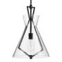 Quorum International 13" Wide Pendant Noir / Stone Seeded Glass