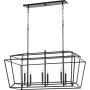 Quorum International Monument 6 Light 20" Wide Chandelier Noir
