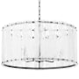 Quorum International Prestige 8 Light 30" Wide Pendant with Alabaster Glass Shade Matte Black