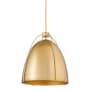 Quorum International Jamie 15" Wide Pendant Studio White / Aged Brass