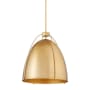Quorum International Jamie 15" Wide Pendant Matte Black / Aged Brass