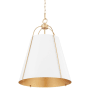 Quorum International Ellen 3 Light 18" Wide Pendant Studio White / Aged Brass