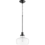 Quorum International 10" Wide Pendant Noir
