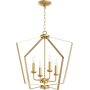 Quorum International 4 Light 23" Wide Pendant Aged Brass
