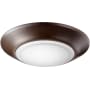 Quorum International 6" Wide LED Flush Mount Bowl Ceiling Fixture Oiled Bronze