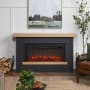 Real Flame Bernice 67" Wide 5,100 BTU Landscape Electric Mantel Fireplace with Multiple Flame Colors
 Charcoal