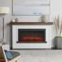 Real Flame Bernice 67" Wide 5,100 BTU Landscape Electric Mantel Fireplace with Multiple Flame Colors
 White