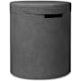 Real Flame Almanor 18" Round Concrete Propane Tank Cover and Side Table Carbon