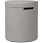 Real Flame Almanor 18" Round Concrete Propane Tank Cover and Side Table Fog