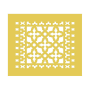 Reggio Registers Scroll Series 8" x 10" Floor Grille without Mounting Holes Sun Gold Aluminum