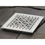 Reggio Registers Scroll Series 8" x 10" Floor Grille without Mounting Holes Grey Aluminum