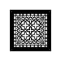 Reggio Registers Scroll Series 10" x 10" Floor Grille without Mounting Holes Black Aluminum