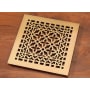 Reggio Registers Scroll Series 10" x 10" Floor Grille without Mounting Holes Sun Gold Aluminum