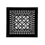 Reggio Registers Scroll Series 12" x 12" Floor Grille without Mounting Holes Black Aluminum