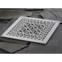 Reggio Registers Scroll Series 14" x 14" Floor Grille without Mounting Holes Grey Aluminum