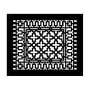 Reggio Registers Scroll Series 14" x 18" Grille with Mounting Holes Black Aluminum