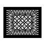 Reggio Registers Scroll Series 14" x 18" Floor Grille without Mounting Holes Black Aluminum