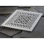 Reggio Registers Scroll Series 14" x 18" Grille with Mounting Holes Grey Aluminum