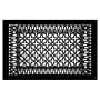 Reggio Registers Scroll Series 18" x 30" Grille with Mounting Holes Black Aluminum