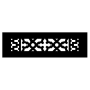 Reggio Registers Scroll Series 2-1/4" x 10" Floor Grille without Mounting Holes Black Aluminum