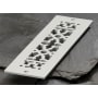 Reggio Registers Scroll Series 2-1/4" x 10" Floor Grille without Mounting Holes Grey Aluminum