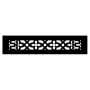Reggio Registers Scroll Series 2-1/4" x 14" Floor Grille without Mounting Holes Black Aluminum