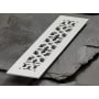 Reggio Registers Scroll Series 2-1/4" x 14" Floor Grille without Mounting Holes Grey Aluminum