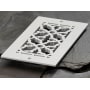 Reggio Registers Scroll Series 4" x 8" Grille with Mounting Holes Grey Aluminum
