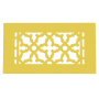 Reggio Registers Scroll Series 4" x 8" Grille with Mounting Holes Sun Gold Aluminum
