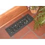 Reggio Registers Scroll Series 4" x 14" Grille with Mounting Holes Black Aluminum