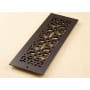Reggio Registers Scroll Series 4" x 14" Grille with Mounting Holes Oil Rubbed Bronze Aluminum