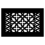 Reggio Registers Scroll Series 6" x 10" Floor Grille without Mounting Holes Black Aluminum