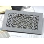 Reggio Registers Scroll Series 6" x 10" Floor Grille without Mounting Holes Grey Aluminum