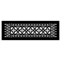 Reggio Registers Scroll Series 6" x 22" Grille with Mounting Holes Black Aluminum