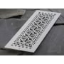 Reggio Registers Scroll Series 6" x 22" Grille with Mounting Holes Grey Aluminum