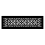 Reggio Registers Scroll Series 6" x 24" Floor Grille without Mounting Holes Black Aluminum