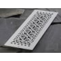 Reggio Registers Scroll Series 6" x 24" Floor Grille without Mounting Holes Grey Aluminum