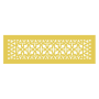Reggio Registers Scroll Series 6" x 24" Floor Grille without Mounting Holes Sun Gold Aluminum