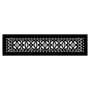 Reggio Registers Scroll Series 6" x 30" Grille with Mounting Holes Black Aluminum