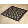 Reggio Registers Grid Series 14" x 14" Grille with Mounting Holes Black Steel