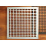 Reggio Registers Grid Series 18" x 18" Floor Grille without Mounting Holes Silver Steel