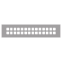 Reggio Registers Grid Series 2-1/4" x 14" Floor Grille without Mounting Holes Grey Aluminum