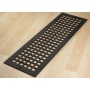 Reggio Registers Grid Series 6" x 24" Grille with Mounting Holes Black Steel