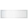 Reggio Registers Grid Series 6" x 24" Grille with Mounting Holes Silver Steel