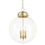Regina Andrew Globe 3 Light 15" Wide Pendant Natural Brass
