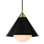 Regina Andrew Hilton 12" Wide Pendant Blackened Brass