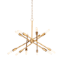 Regina Andrew Cobra 12 Light 31" Wide Sputnik Chandelier Natural Brass