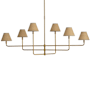 Regina Andrew Polly 6 Light 64" Wide Linear Chandelier Natural Brass